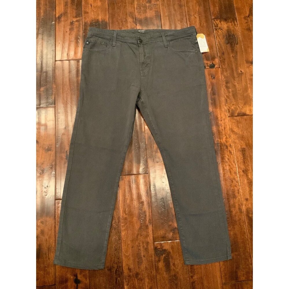 Adriano Goldschmied Men’s The Everett Slim Straight Gray Jeans, Size 40
